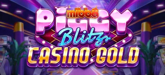 Tampilan visual slot Piggy Blitz Casino Gold dengan suasana kasino mewah